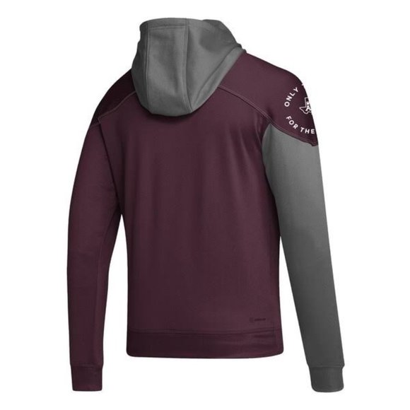 Adidas Men's  ORIGINALS Maroon Texas A&M Aggies Block Stadium Pullover Hoodie - Picture 2 of 9